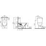 Комплект напольного безободкового унитаза VITRA S10 OPEN-BACK, сиденье микролифт, механизм 3/6 л 9822B003-7204