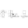 Комплект углового унитаза VITRA ARKITEKT, сиденье микролифт, механизм 3/6 л 9754B003-7201