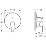 Набор встроенной душевой системы VITRA ORIGIN на 3 направления, хром (верхняя лейка, излив, ручной душ, смеситель встроенный внешняя и внутренняя часть) A49286EXP