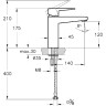 Смеситель VITRA ROOT SQUARE для раковины матовый черный A4273136EXP