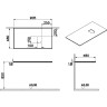 Столешница VITRA ORIGIN см, правосторонняя, темный вяз 65861